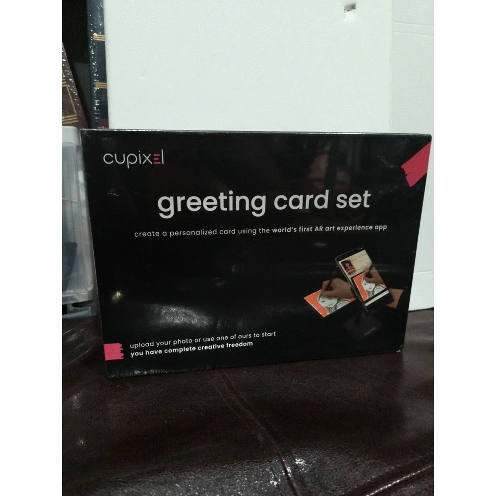 CUPIX GREETING CARD SET & 2 packs card refills - AR Art NIB Factory Sealed